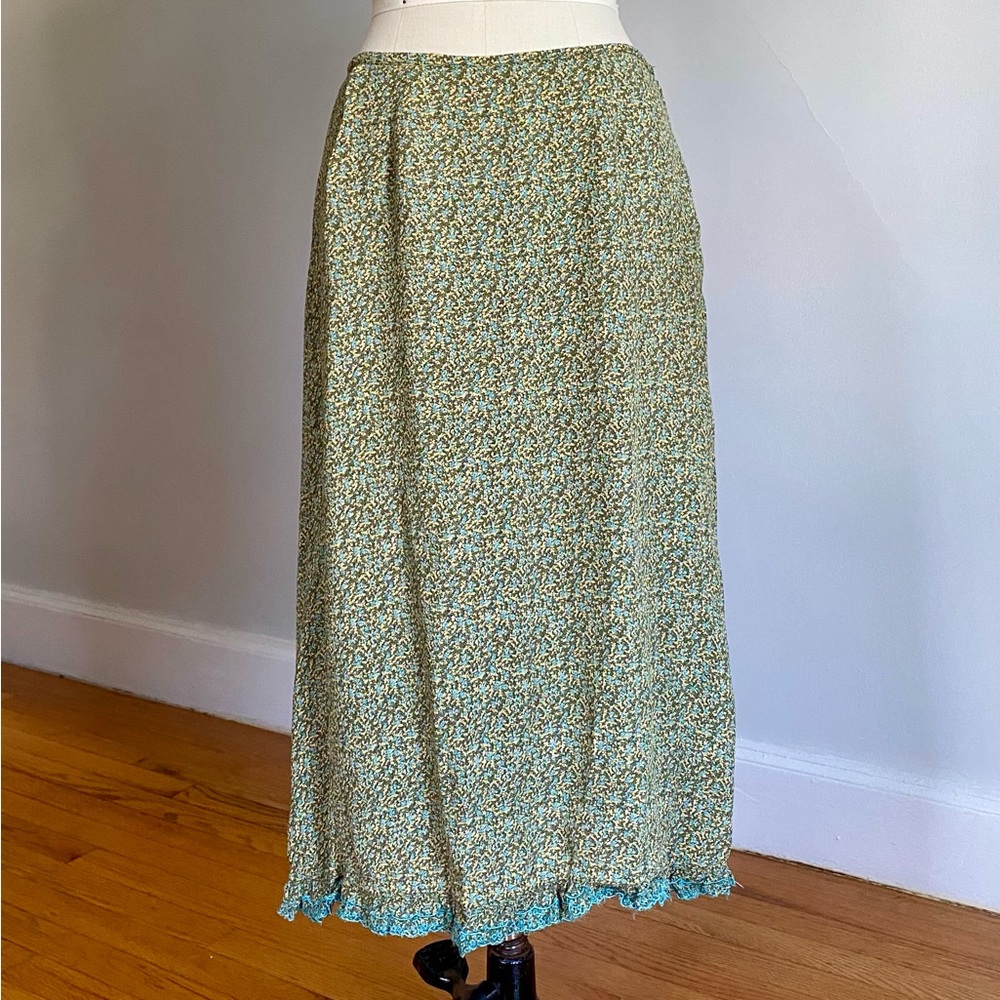 Free People | Ditsy Floral Midi Skirt | Sz 7/8